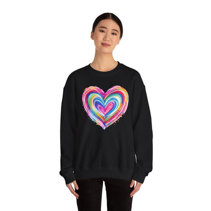 Comfort Colors Cute Heart SweatShirt, Brushstroke Heart , Valentine Gift, Womens Love Sweater, Anniversary Day , Coquette Valentine Tee