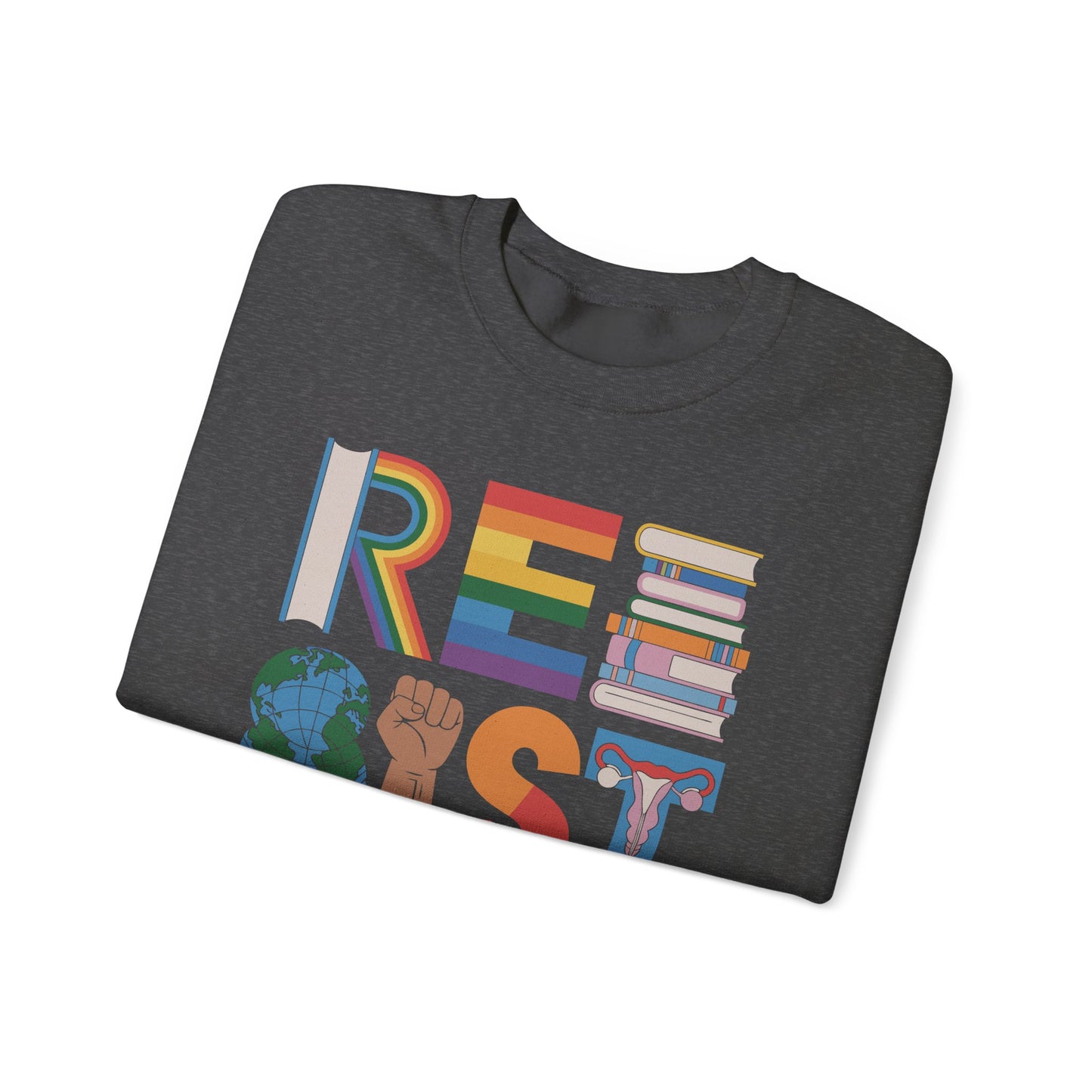RESIST letter art Sweatshirt | RESIST Equality Sweatshirt | Feminist LGBTQ Pride Pullover | Social Justice Sweater | Empowerment Gift
