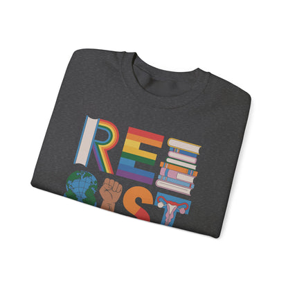 RESIST letter art Sweatshirt | RESIST Equality Sweatshirt | Feminist LGBTQ Pride Pullover | Social Justice Sweater | Empowerment Gift