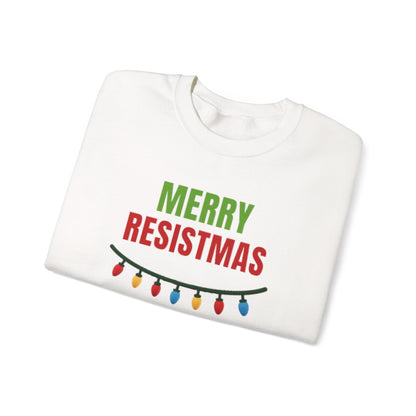 Merry Resistmas 2025 Sweatshirt, Cozy Holiday Crewneck, Unisex Sweatshirt, Christmas Gift, Festive Apparel, 2025 Celebrations