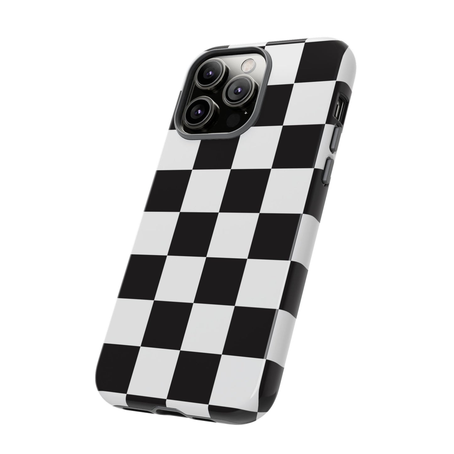 Black and White Checker iPhone Case, Stylish iPhone Cover for Teens, Holiday Gift, Unique Mobile Accessories, Tough Protection