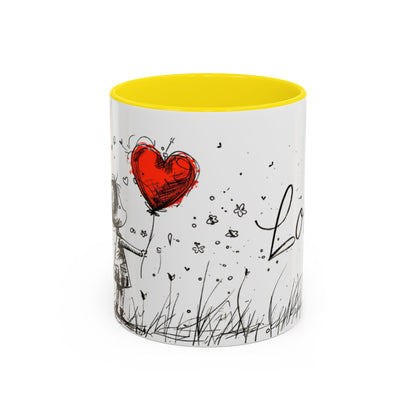 Romantic Coffee Mug, Love Gift for Coffee Lovers, Valentine's Day Mug, Couple Gift, Home Decor, Art Mug, Gift for Wife