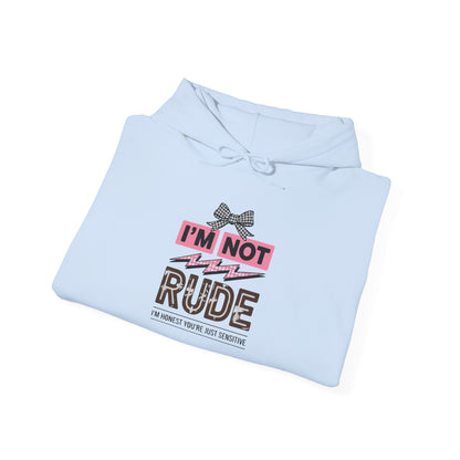 I am Not Rude Lightning Hoodie | I am Not Rude Hoodie | Funny Sarcastic Quote Hoodie for Women | Sassy Attitude Sweatshirt