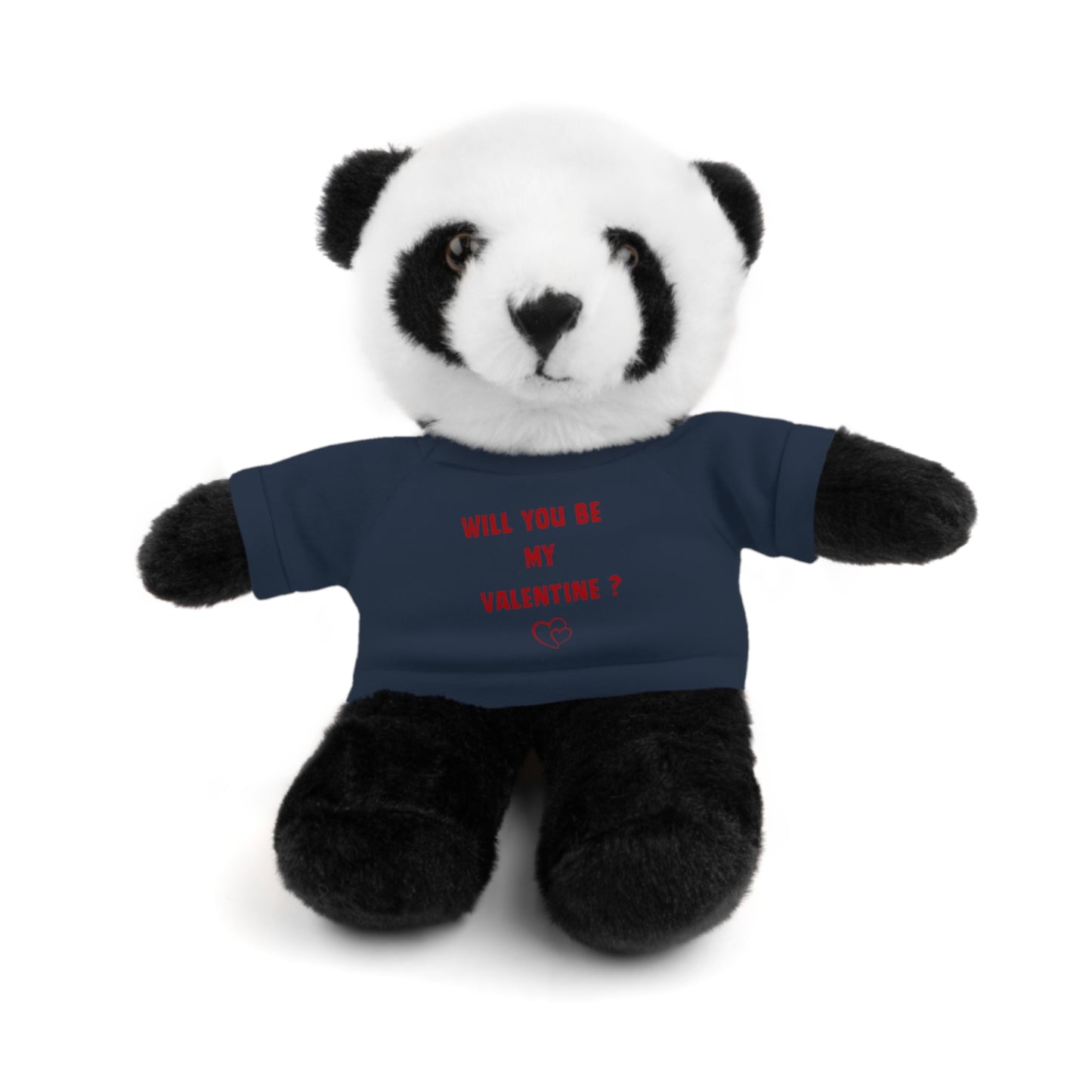 Will You Be My Valentine ? Teddy Bear, Plush Animal with T-Shirt, Cute Valentine's Day Gift, Stuffed Bear for Kids or Love
