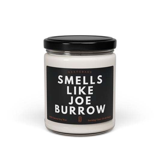 Smells Like Joe Burrow Candle - Football Themed Candle, Gift for Burrow Fan, Celebrity Prayer Candle, 9 oz Scented Candle