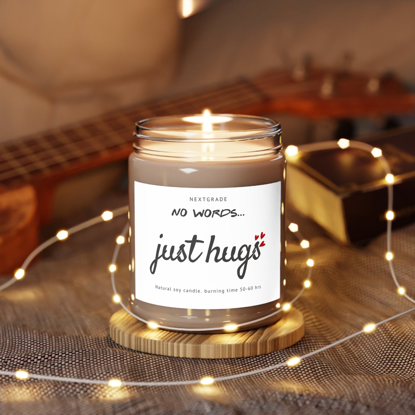 Sympathy Gifts for Loss of Loved One, Memorial Gifts, No Words Just Hugs, Grief, Think of You, Condolence, Get Well Candle for Women