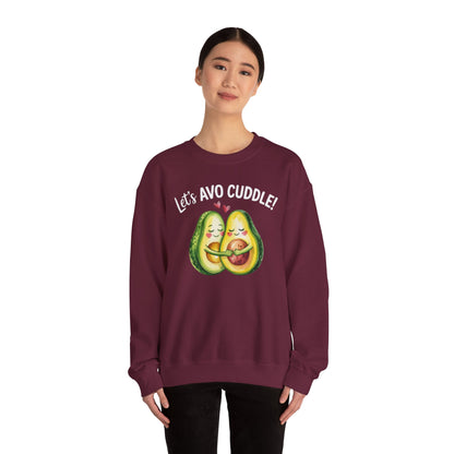 Let's Avo Cuddle Sweatshirt | Cute Avocado Crewneck for Couples | Cozy Matching Gift | Anniversary Gift | Cute Date Night Sweater
