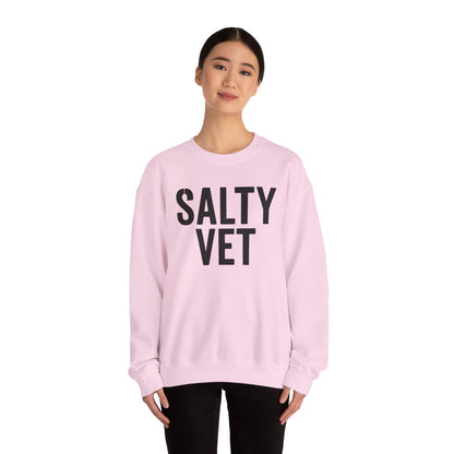 Salty Vet Crewneck Sweatshirt, Cozy Unisex Sweatshirt for Veteran, Perfect Gift for Veterans, Casual Wear, Comfy Style