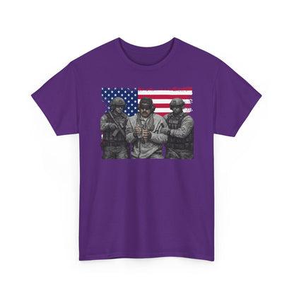 American Flag Soldiers T-Shirt | Patriotic Military Graphic Tee | Veteran Pride Shirt, USA Freedom Apparel Gift