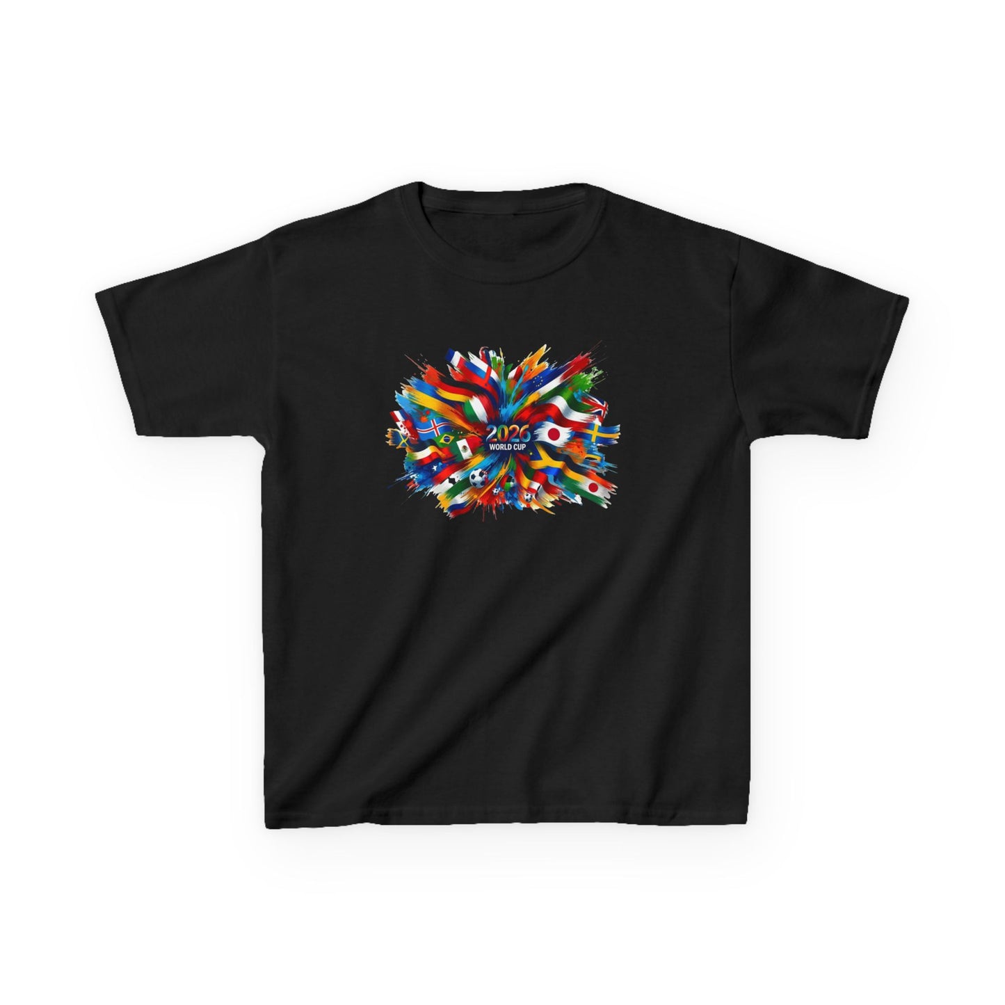 Colorful Paint Splash Kids T-Shirt | 2026 USA Soccer Tee for Kids | Abstract Art Graphic Shirt | Fun Youth Fan Gift, Football Lover Gift