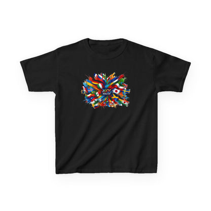 Colorful Paint Splash Kids T-Shirt | 2026 USA Soccer Tee for Kids | Abstract Art Graphic Shirt | Fun Youth Fan Gift, Football Lover Gift