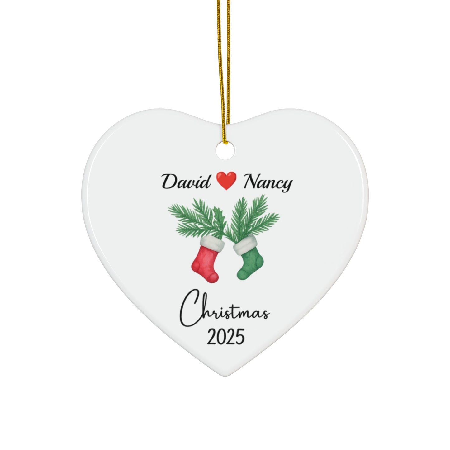 Personalized Couple Christmas Ornament 2025, Couple Ornament, Together Ornament, New Couple Keepsake, Christmas Gift For Couple
