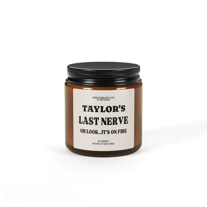 Personalized Last Nerve Scented Candle Custom Last Nerve Scented Soy Candle, Custom Name Candle, Funny Gift, Candle Gift, Funny Candle,