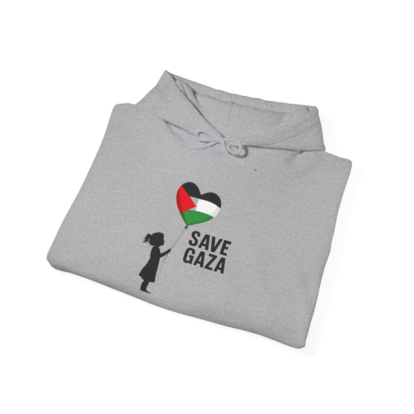 Unisex Heavy Blend Hooded Sweatshirt, Save Gaza, Statement Hoodie, Comfortable Casual Wear, Gift for Activists, Peace Supporters