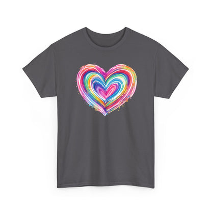 Comfort Colors Cute Heart Shirt, Brushstroke Heart Shirt, Anniversary Gift, Womens Love Shirt, Valentines Day Shirt, Coquette Valentine Tee