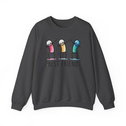 Best Friend Sweatshirt, Cute Dabbing Characters Sweater, Matching Friends Gift, XMas Christmas, Friendship Hoodie, BFF Gift for Girls