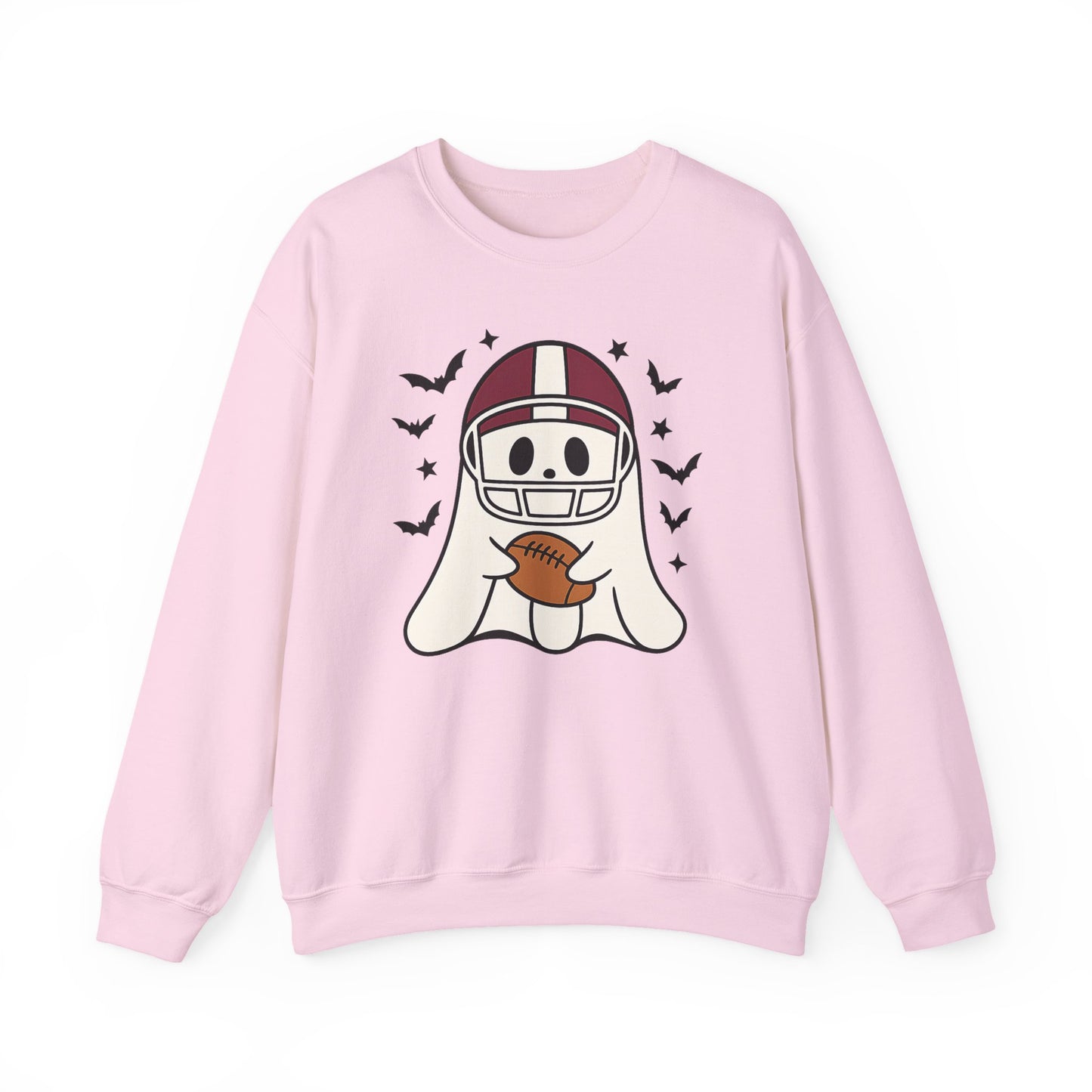 Halloween Ghost Football Sweatshirt, Cozy Crewneck, Unisex Sweatshirt, Fall Apparel, Spooky Season Fashion, Ghost Design