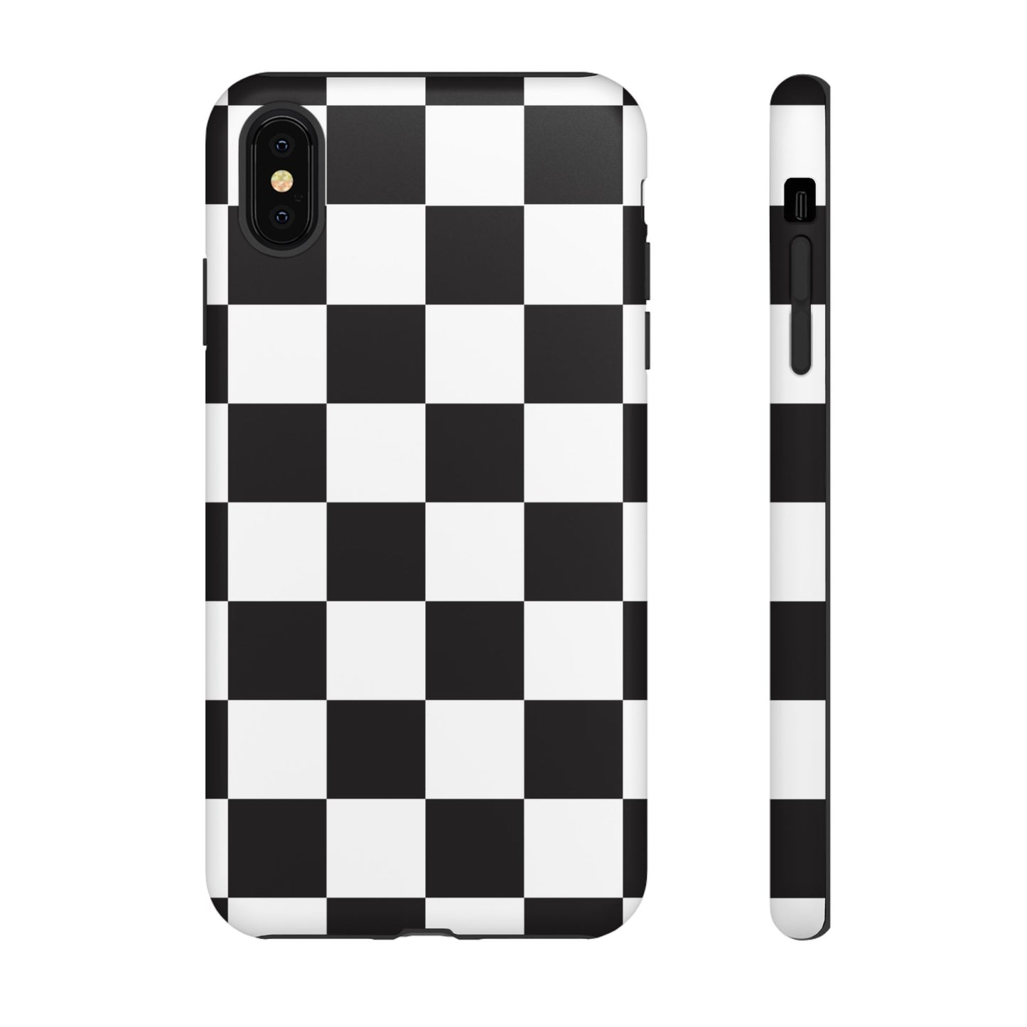 Black and White Checker iPhone Case, Stylish iPhone Cover for Teens, Holiday Gift, Unique Mobile Accessories, Tough Protection