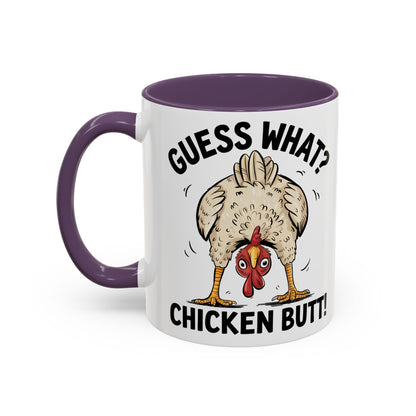 Funny Chicken Mug, Guess What? Chicken Butt! Coffee Mug, Farm Humor Mug, Rooster Joke Cup, Gift for Chicken Lovers, Gag Gift Mug