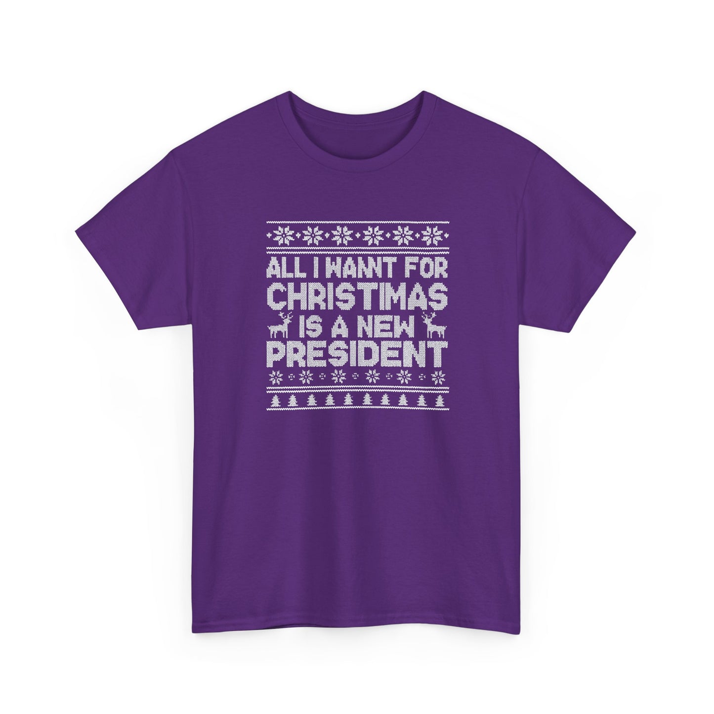 All I Want for Christmas Is a New President T-Shirt, Funny Political Christmas Shirt, Anti Trump Tee, Holiday Graphic Tee Gift