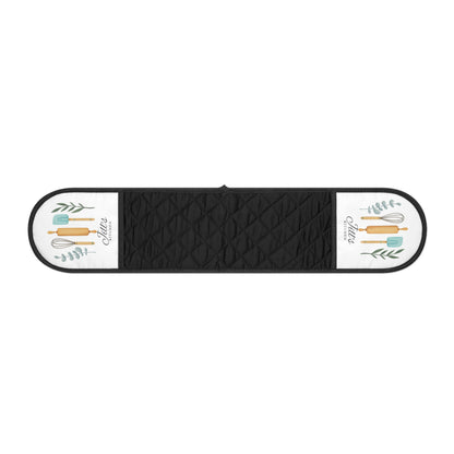 Personalized Oven Mitts or Pot Holder Set, Double Handle Kitchen Utensils Design, Custom Gift for Mom, Grandma, Housewarming