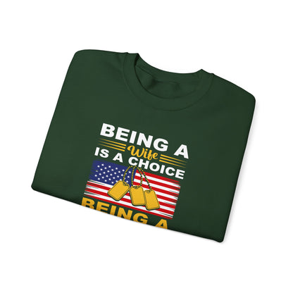 Vietnam Veteran Spouse Sweatshirt, Patriotic Crewneck, Gift for Veteran's Wife, Military Appreciation Apparel, Remembrance Day Gift