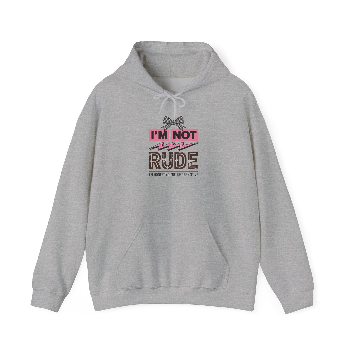 I am Not Rude Lightning Hoodie | I am Not Rude Hoodie | Funny Sarcastic Quote Hoodie for Women | Sassy Attitude Sweatshirt
