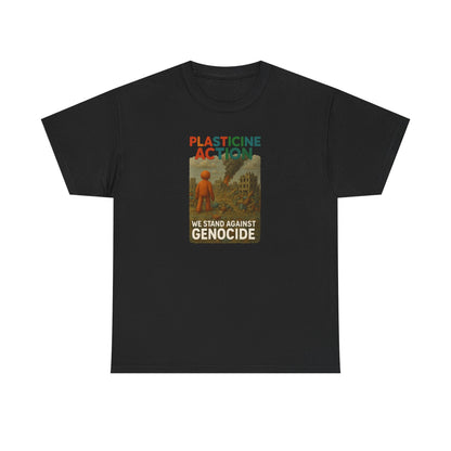 Plasticine Action Heavy Cotton Tee, Stand Against Genocide, Activist Wear, Social Justice Shirt, Awareness Tee, Thought Provoking Apparel