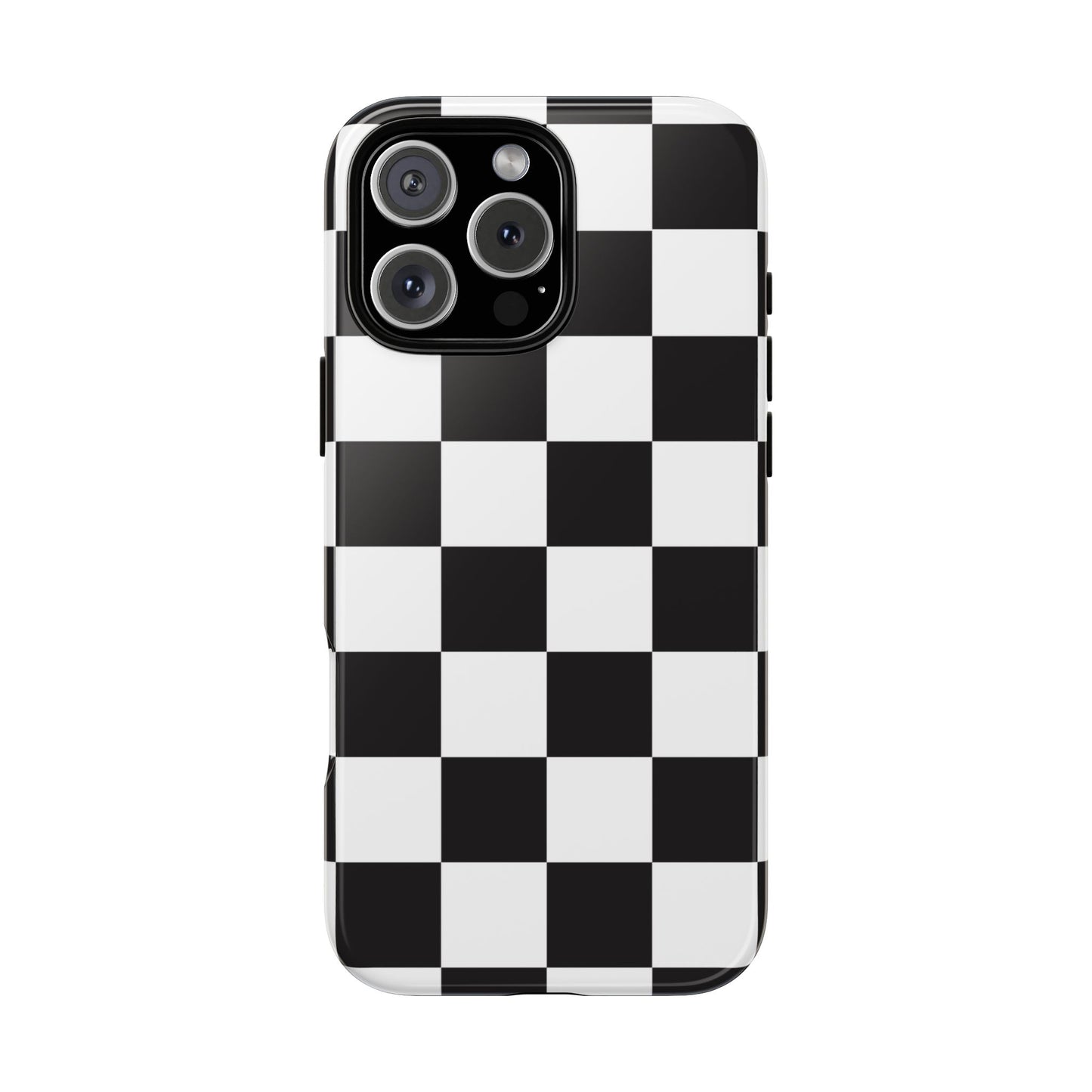 Black and White Checker iPhone Case, Stylish iPhone Cover for Teens, Holiday Gift, Unique Mobile Accessories, Tough Protection