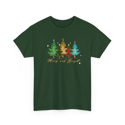 Merry and Bright Trees, Women's Christmas Shirt, Womans Holiday Shirt,Christmas Gift,Chic Winter Shirt,Cute Holiday Tee,Christmas Tree Shirt