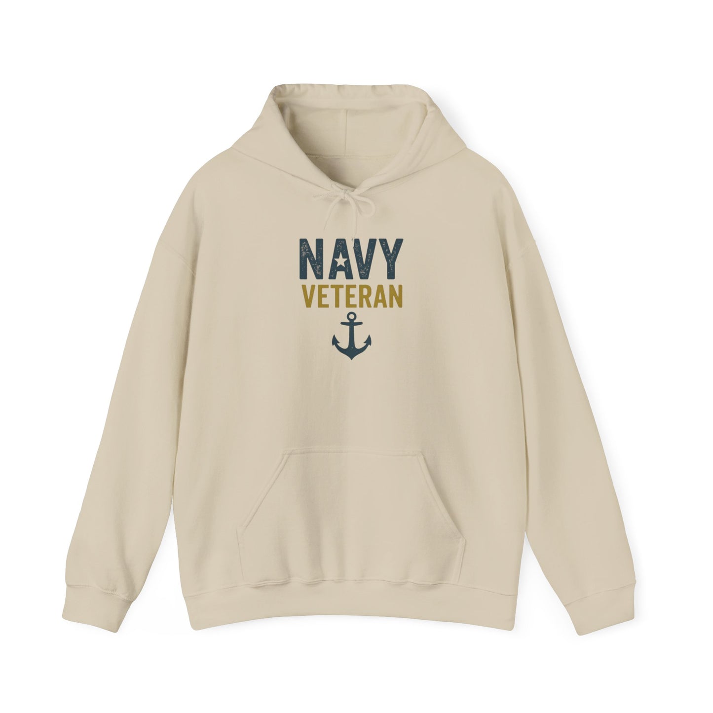 Navy Veteran Hoodie| Patriotic Military Pullover with Anchor | US Navy Gift for Men & Women | Veteran Pride Crewneck
