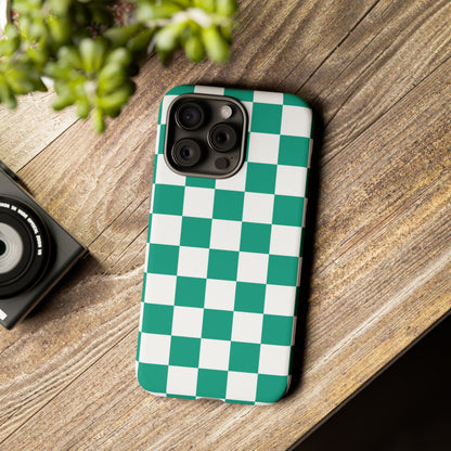 Checkered iPhone Case, Stylish Phone Cover,  Mobile Case For iPhone 17 Pro, 17, 16, 15, 14, 13, 12, 11, X, XR,XS MAX, Chic Gift for Her