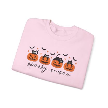 Spooky Season Crewneck Sweatshirt, Halloween Gift, Cozy Fall Apparel, Unisex Sweatshirt, Pumpkin Decor, Bat Lovers
