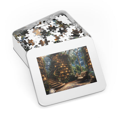 Dream Library, Magical Greenhouse, Jigsaw Puzzles, Star Filled Sky Library Reading Garden Lounge Room, Starry Night View, 500 Or 1000