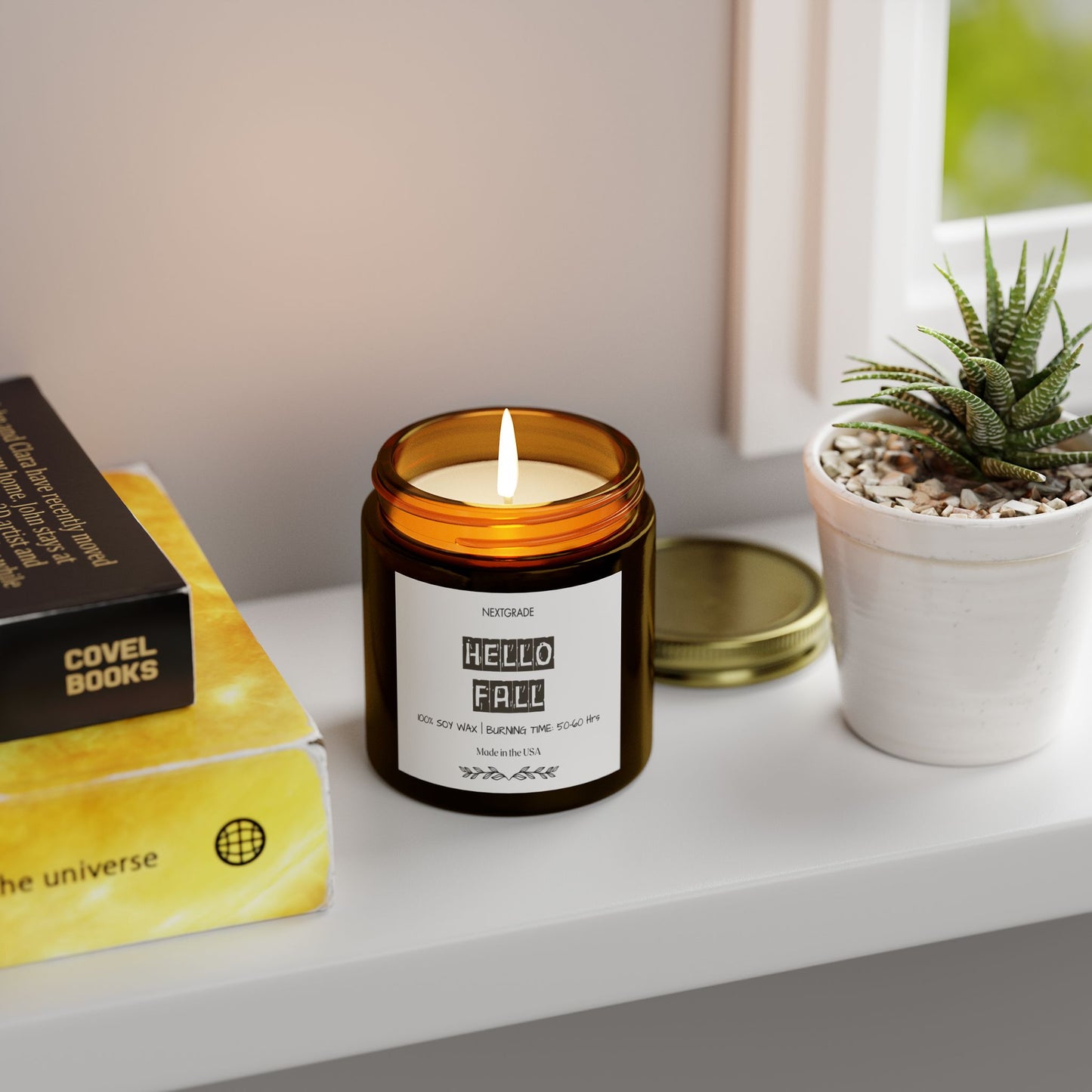 Hello Fall Scented Candle, Gift For Friend, Warm & Cozy Autumn Aroma, Perfect for Home Décor, Gifts, Celebrations, Relaxation