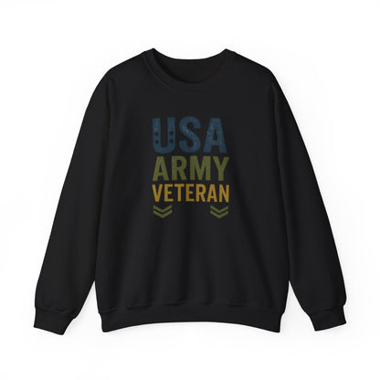 USA Army Veteran Crewneck Sweatshirt - Perfect Gift for Veterans, Military Appreciation, Sweatshirt For Navy Veteran, Patriotic Fashion