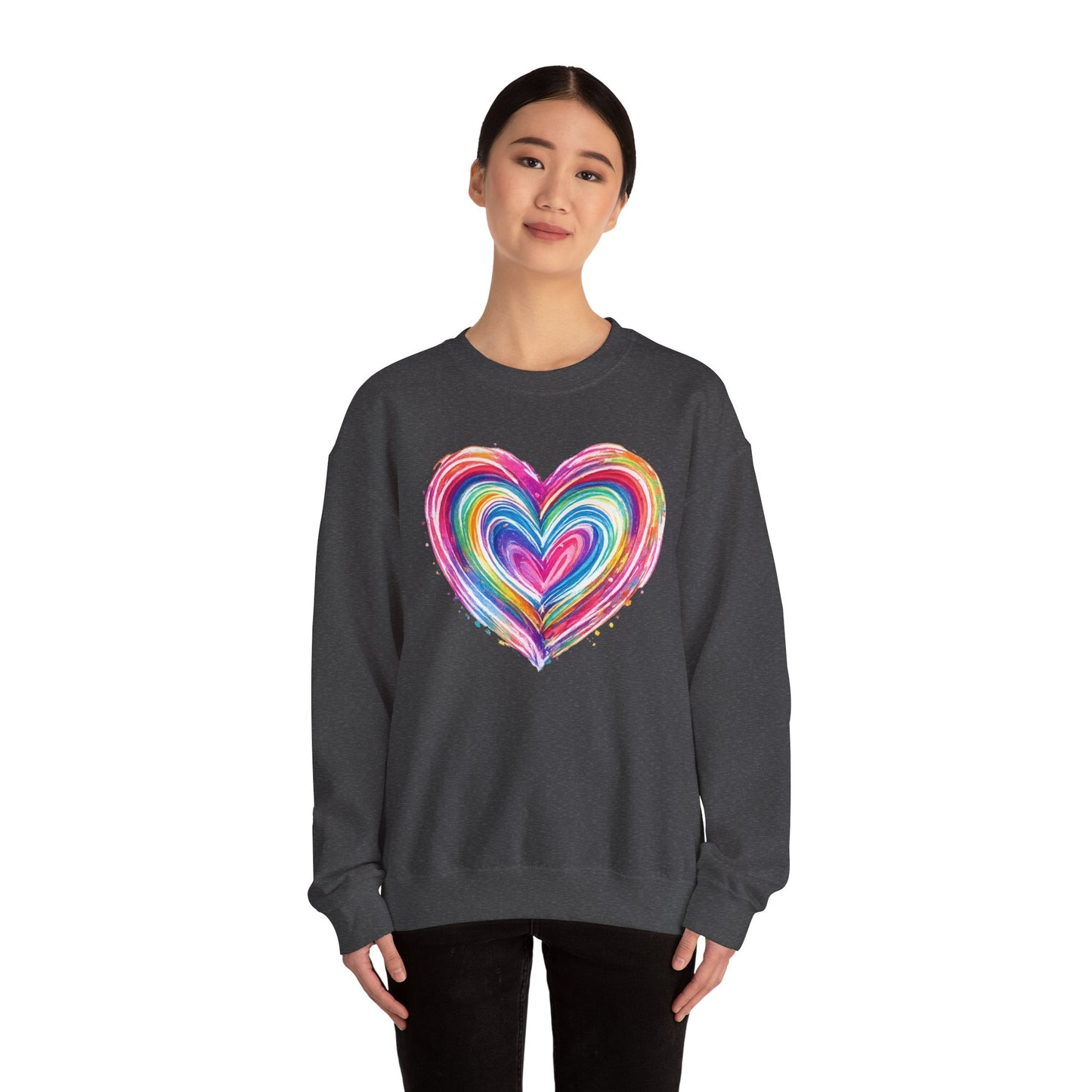 Comfort Colors Cute Heart SweatShirt, Brushstroke Heart , Valentine Gift, Womens Love Sweater, Anniversary Day , Coquette Valentine Tee