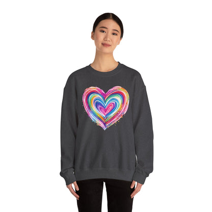 Comfort Colors Cute Heart SweatShirt, Brushstroke Heart , Valentine Gift, Womens Love Sweater, Anniversary Day , Coquette Valentine Tee