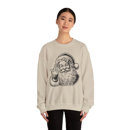 Funny Sassy Santa Sweatshirt for Holiday Fun, Christmas Gift for Friends, Cozy Winter Wear, Funny Crewneck Sweater, Unique Holiday Apparel