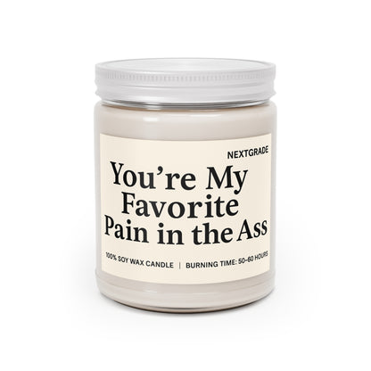 Funny Scented Candles, Gift For Partner, You're My Favorite Pain, Gift for Friends, Funny Home Decor, Soy Wax Candle
