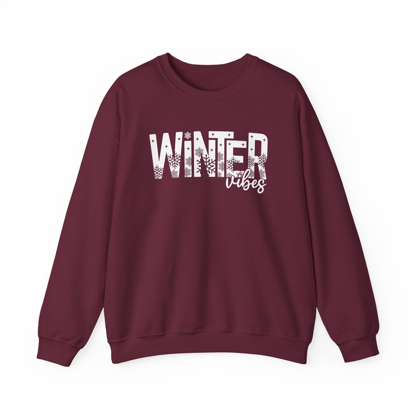Winter Vibes Sweatshirt Snowy Aesthetic Pullover | Cute Winter Shirt for Women | Cold Weather Hoodie Alternative | Christmas Season Sweater