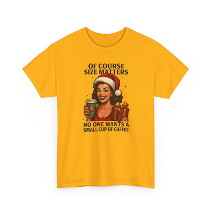 Funny Coffee Christmas Sweatshirt, Of Course Size Matters, Holiday Coffee Lover Gift, Retro Santa Coffee Sweatshirt, Xmas Winter Crewneck