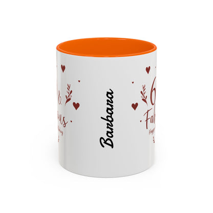 Personalized 60th Birthday Coffee Mug 60 & Fabulous, Birthday Gift, Custom Mug, Fun Coffee Cup, Celebration Drinkware, Personalized Present