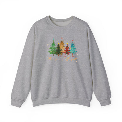 Cozy Christmas Trees Sweatshirt, Holiday Apparel, Warm Sweater Gift, Nature Lover Top, Christmas and Winter Essential, Christmas  day Gift