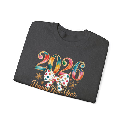 2026 Happy New Year Sweatshirt, Colorful New Year Crewneck, NYE Party Shirt, New Year Gift for Her, Holiday Winter Pullover