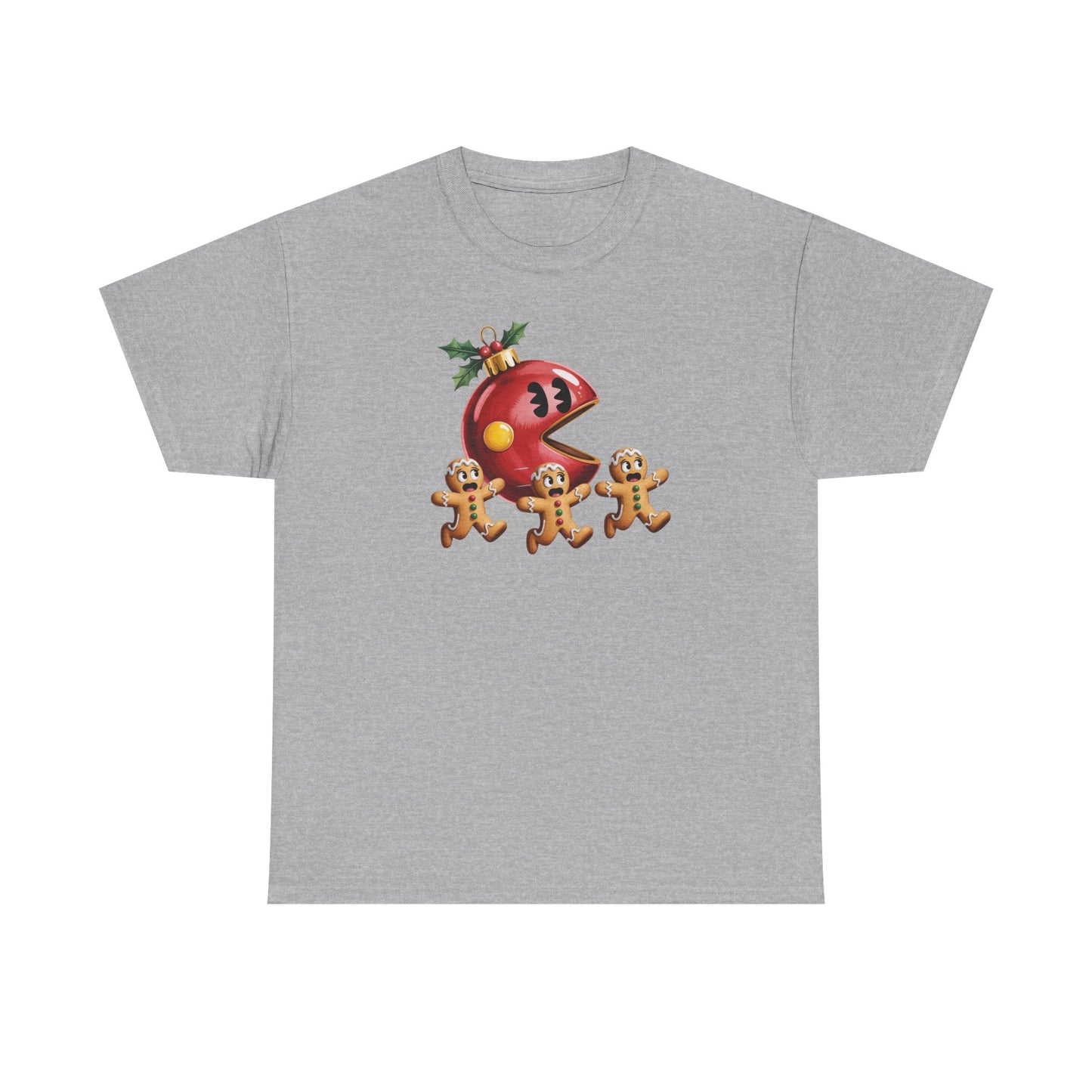Festive Holiday Tee, Christmas Gift, Retro Video Game Shirt, Gingerbread Print, Casual Wear, Fun Holiday Apparel, Gift for her