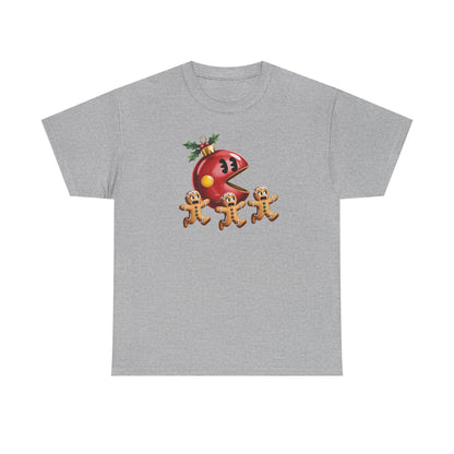 Festive Holiday Tee, Christmas Gift, Retro Video Game Shirt, Gingerbread Print, Casual Wear, Fun Holiday Apparel, Gift for her