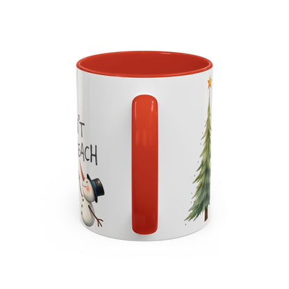 Personalized Holiday Coffee Mug, Cute Snowman Design, Winter Drinkware, Festive Gift, Custom Name Mug, Christmas Day Gift