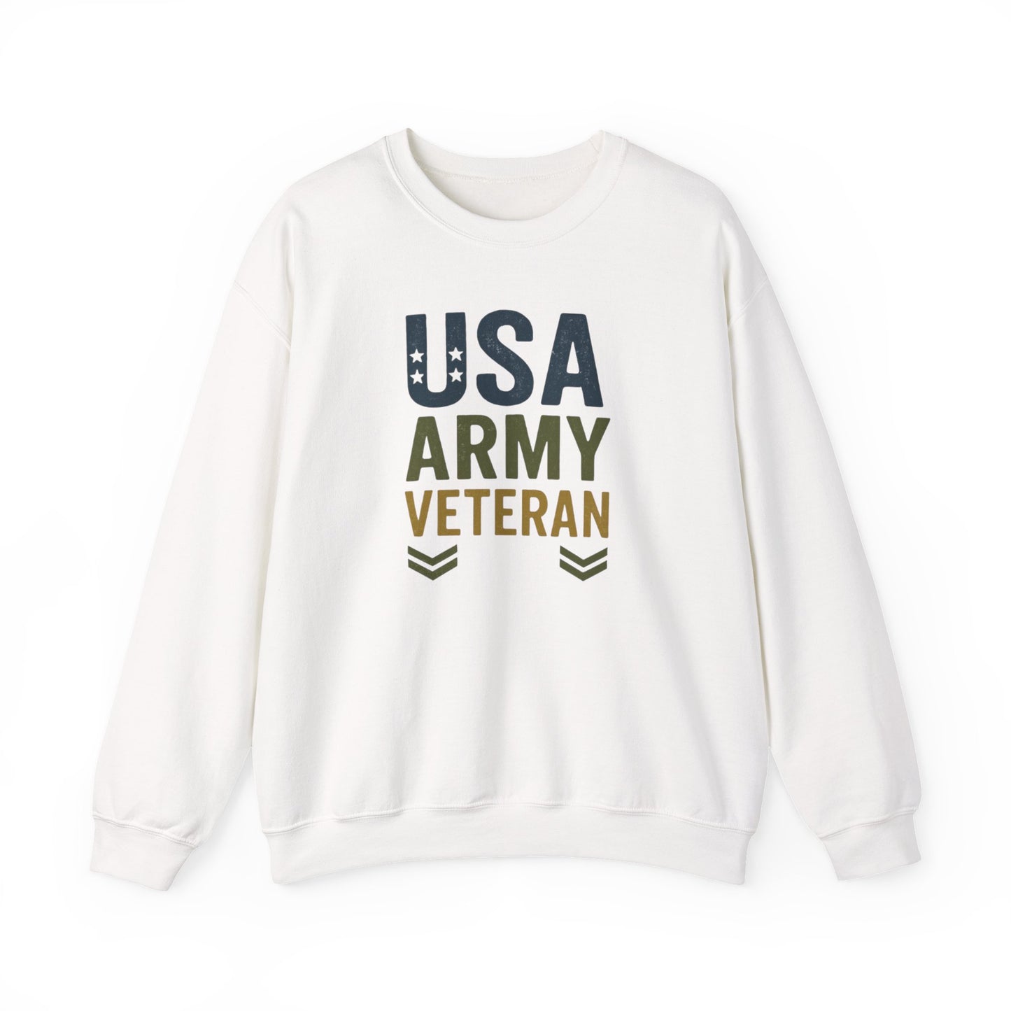 USA Army Veteran Crewneck Sweatshirt - Perfect Gift for Veterans, Military Appreciation, Sweatshirt For Navy Veteran, Patriotic Fashion
