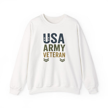 USA Army Veteran Crewneck Sweatshirt - Perfect Gift for Veterans, Military Appreciation, Sweatshirt For Navy Veteran, Patriotic Fashion